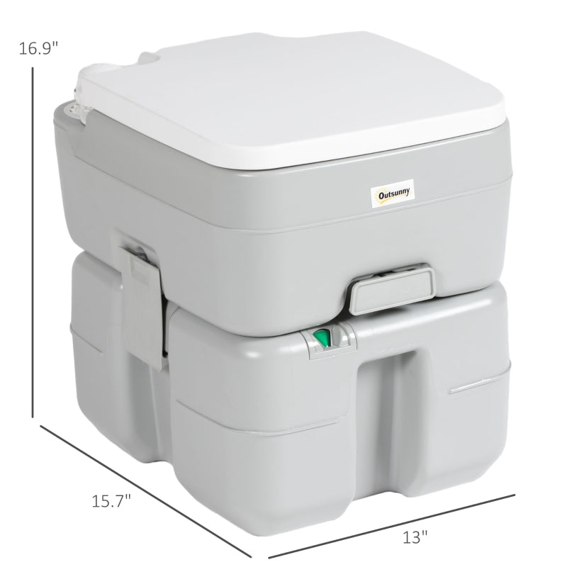 Portable Porta Potty Toilet with Anti-Leak and Water-Level Indicator