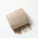 Textured Knitted Diamond Decorative Throw Blanket with Fringe