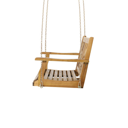 Teak Acacia Wood Outdoor Hanging Porch Swing