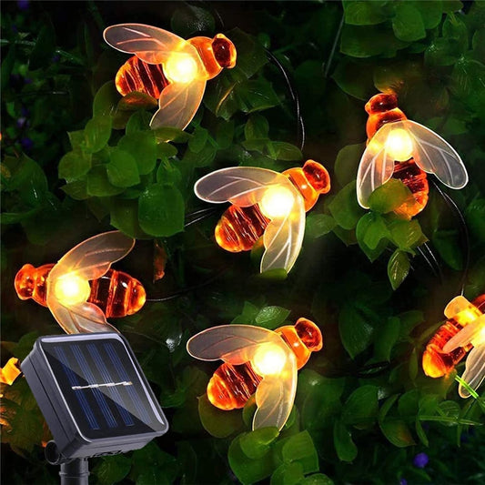 20 LED Solar Outdoor Bee String Lights