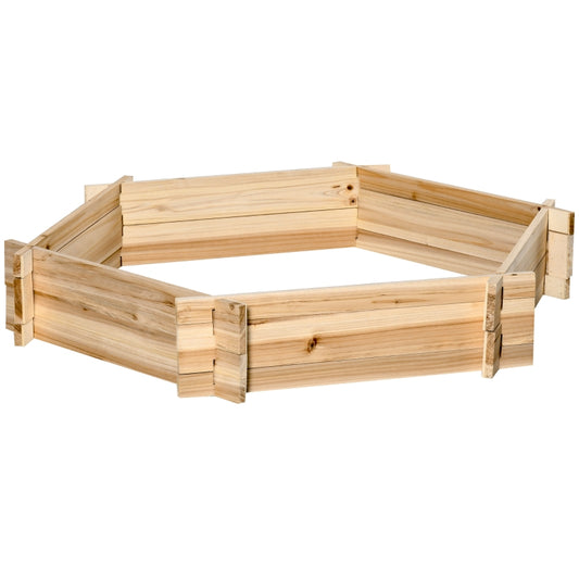 39"x36" Raised Garden Bed Hexagon Screwless Planter Box